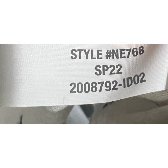 Madewell Lorelei Linen Blend Mini Dress Tiered Cream Cotton Clip Dot size M - Picture 14 of 14